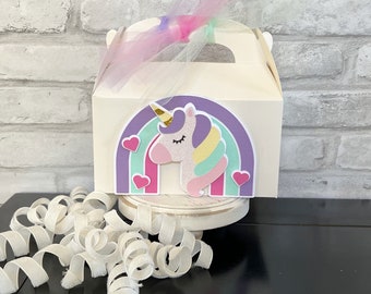 Unicorn Rainbow Favor Boxes, Unicorn Favor Boxes, Unicorn Party Favor Boxes, Kid's Birthday Party, Unicorn Rainbow Birthday Decor