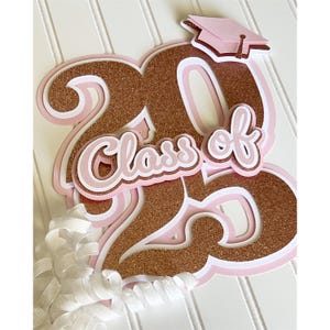 Class of 2025 Tabletop Banner in Pink|Custom Graduation Banner 2025|Graduation 2025 Banner|Graduation Banner|Graduation 2025 Decor