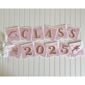 Class of 2025 Banner in Pink|Graduation Banner 2025|Graduation 2025 Banner|Graduation Banner|Graduation 2025 Decorations|Grad 2025 Banner