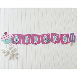 Sweets Personalized Birthday Banner|Ice Cream Birthday Banner|Sweets Donut Banner|Donut Birthday Banner|Cupcake Birthday|Two Sweet Birthday
