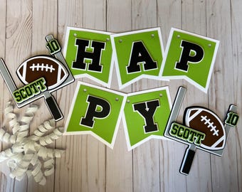Football Happy Birthday Banner|Personalized Football Banner|Football Birthday Banner| Football Banner|Football Party|Football Birthday