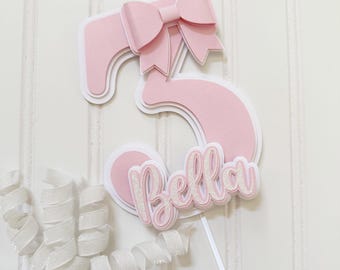 Pink Bow Cake Topper|Bow Topper|Bow 1st Birthday Cake|Bow Birthday|Coquette Bow Cake Topper
