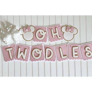 Oh Twodles Birthday Banner|Minnie Birthday Banner|Birthday Minnie|Minnie Birthday|Minnie Birthday Banner|2nd Birthday Banner