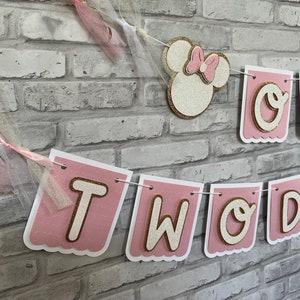 Oh Twodles Birthday Banner|Minnie Mouse Birthday Banner|Birthday Minnie Mouse|Minnie Mouse Birthday|Minnie Birthday Banner