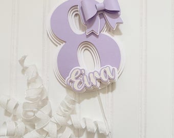 Custom Bow Cake Topper|Personalized Bow Topper|Bow 1st Birthday Cake|Bow Birthday|Coquette Bow Cake Topper