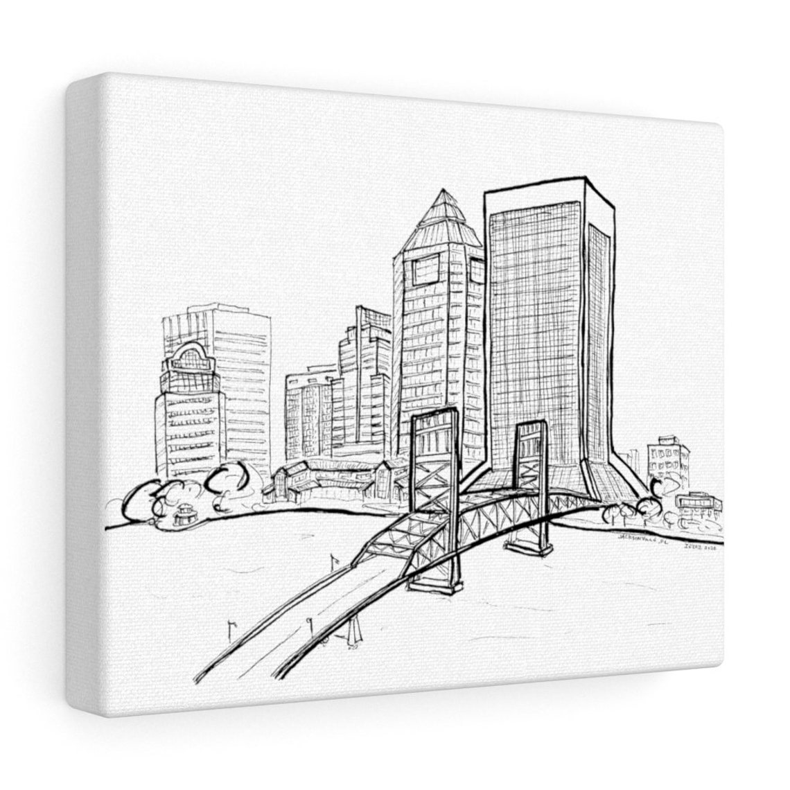 Jacksonville Skyline Canvas Wall Art Jacksonville FL Canvas Etsy Ireland