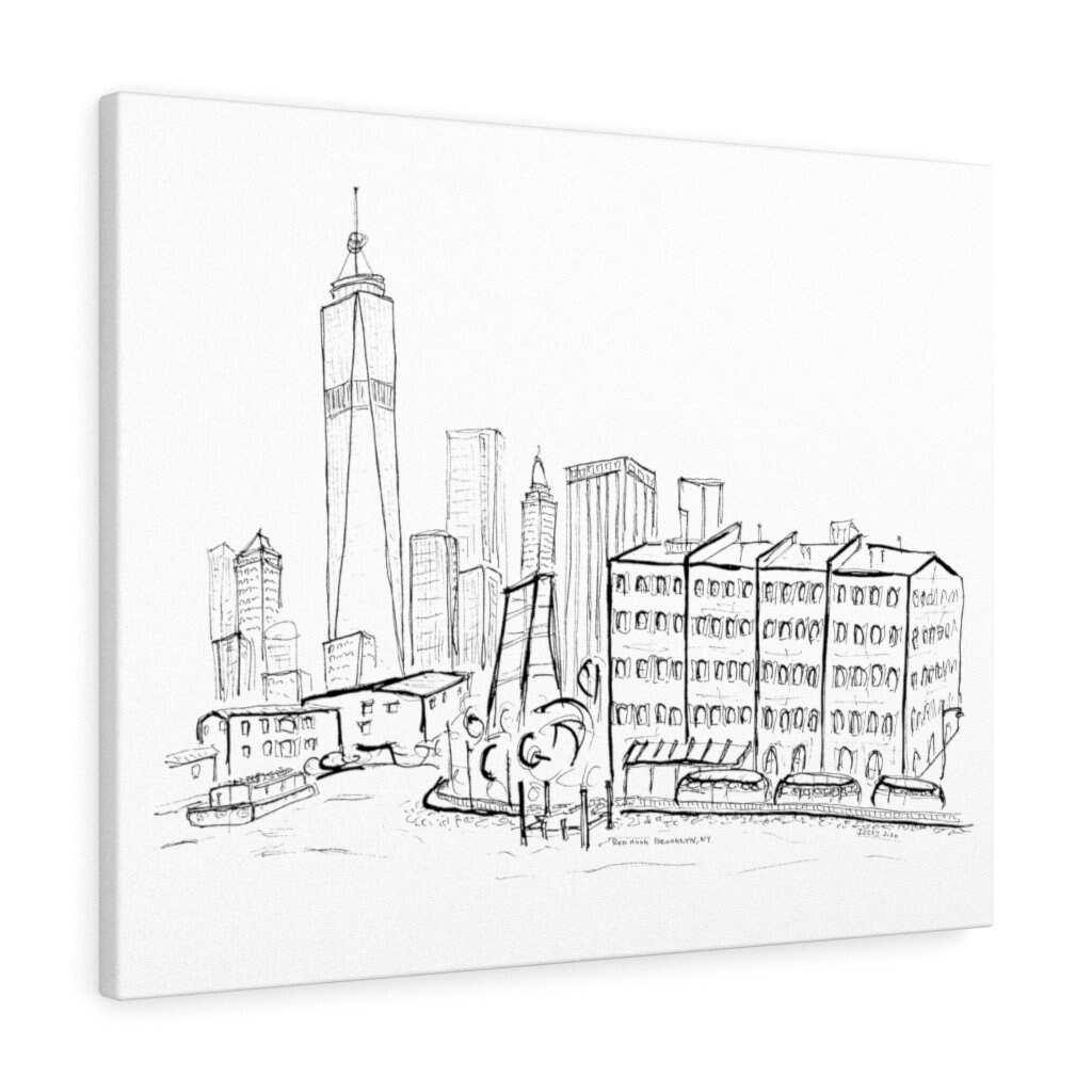 NYC Red Hook Brooklyn Canvas Wall Art Brooklyn Canvas Print Etsy UK