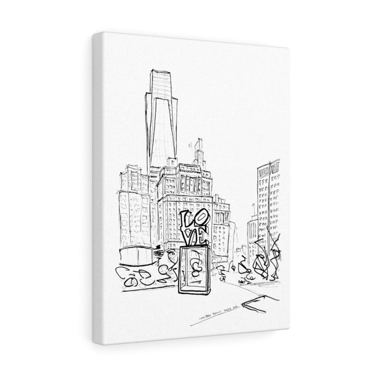 Philadelphia Love Park Canvas Wall Art Philly Canvas Print Etsy