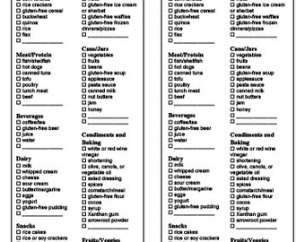 printable gastritis grocery list diet food etsy