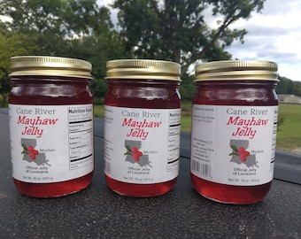 3 jars Mayhaw Jelly // FREE SHIPPING in USA // Official Jelly ,of Louisiana 36 Dollars
