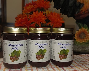 3 Jars Red Noble Muscadine Jelly