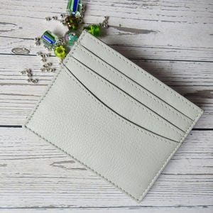 Grey Leather Card Case | Gray Card Holder | Grey Card Holder | Handmade Grey Card Case | Leather Card Holder | Business Card Case