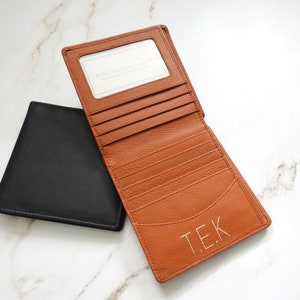 Cartera de cuero personalizada / Cartera personalizada de regalo / Cartera de cuero con nombre / Cartera de cuero a medida / Cartera plegable de regalo / Cartera unisex