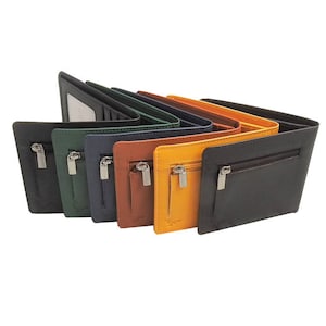 Handmade Fair Trade Leather Bifold Wallet with Coin Purse