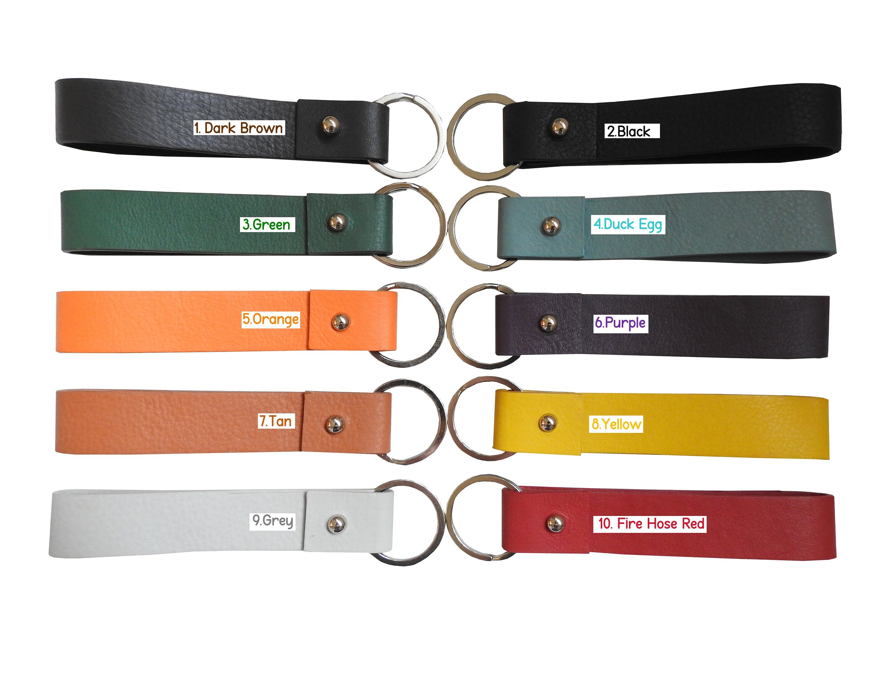 Leather Loop Key Ring Leather Key Chain Leather Keyring Etsy UK