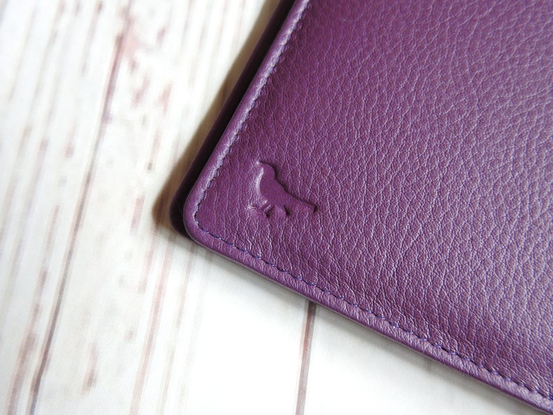 Purple Leather Passport Holder Purple Passport Cover Purple Etsy UK