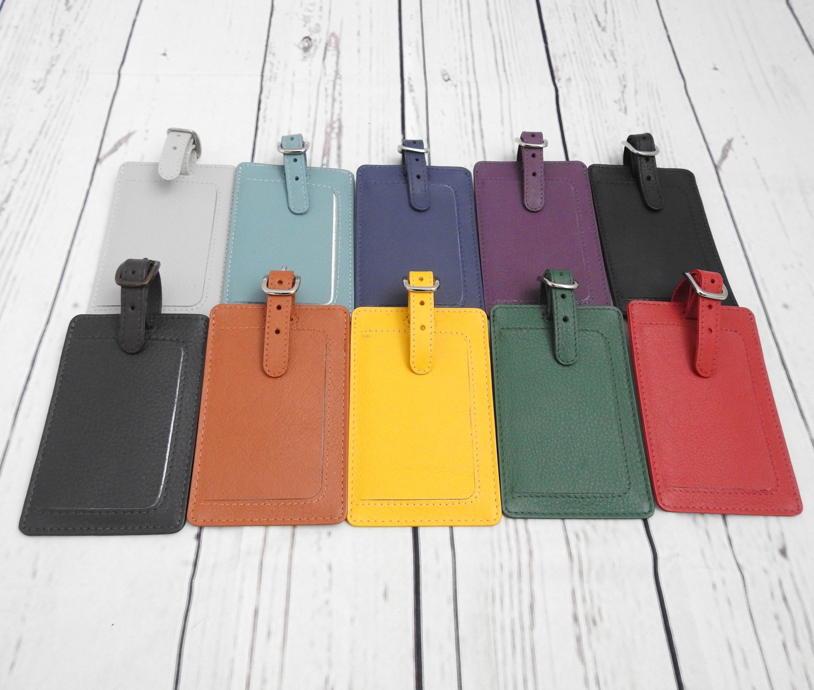 Leather Luggage Tag Luggage Tag Red Luggage Tag Yellow Etsy UK