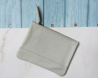Grey Leather Purse