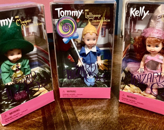 BARBIE Wizard of Oz 3 MUNCHKIN Characters 1999 Vintage New in Box