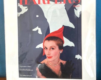 Vintage Harper's Bazaar UK Cover, Kay Kendall, 1950 Fashion Photo