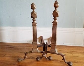 Fireplace Fire Dogs Etsy