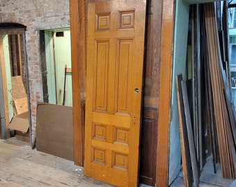 32&quot; Eight Panel Antique Door, Victorian Door, Italianate Style, Large Interior Door, Salvaged Door, Architecture Salvage, Antique Wood Door