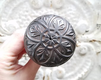 Victorian Doorknob, Fancy Door Knob, Antique Door Knob, Cast Iron Door Knob, Fancy Door Handle, Architecture Salvage, Antique Salvage