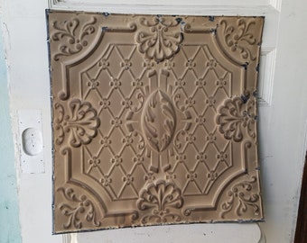 Tin Ceiling Tile Chippy Ceiling Tin Antique Tin Square Tin Etsy