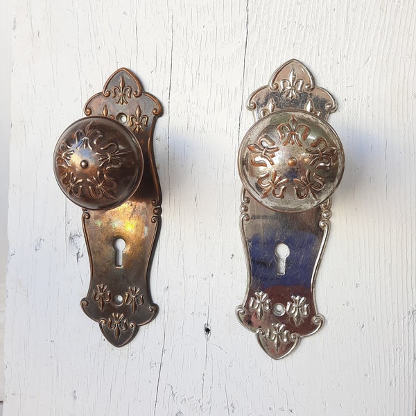 Designer Levers Fleur-De-Lis Lot De 2 Poignées De Porte à