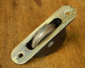 Brass Steel Pulley Wheel, Window Weight Wheel, Antique Window Wheel, Sash Pulley Wheel, Vintage Metal Wheel, Small Pulley, Rustic Pulley