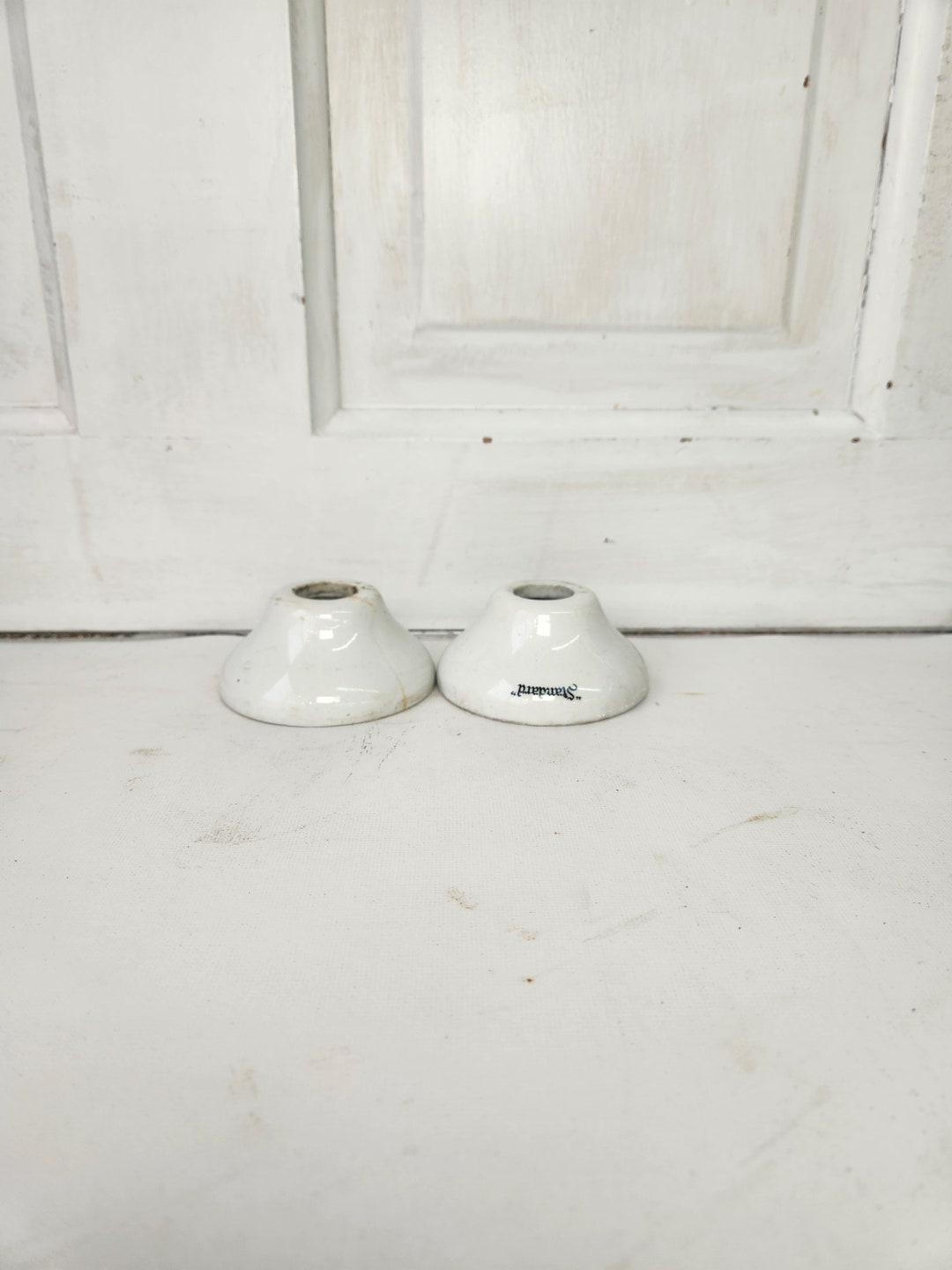 Standard Porcelain Sink or Shower Faucet Escutcheons White Etsy