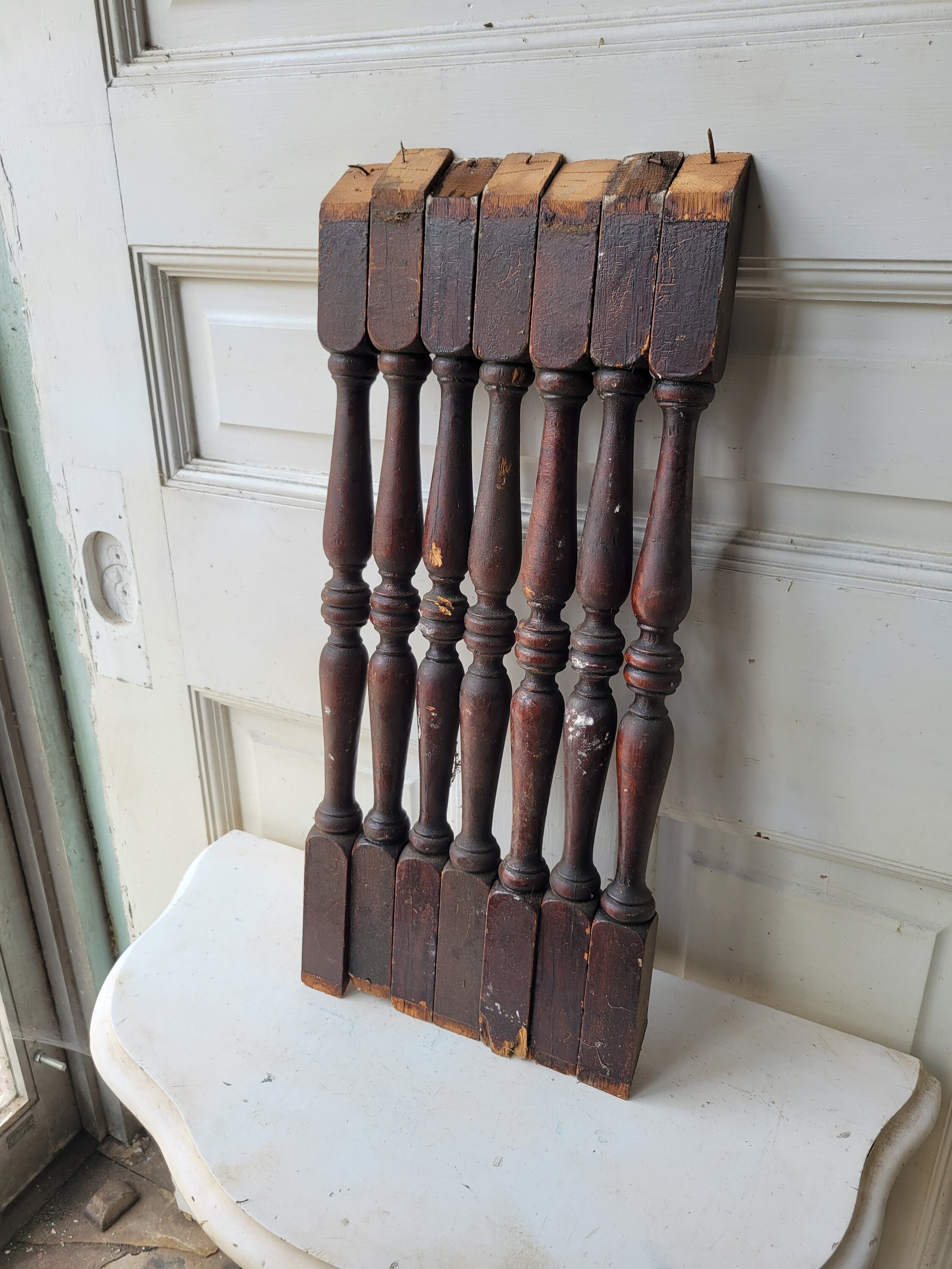 7 Antique Balusters Antique Spindles Staircase Railing Etsy