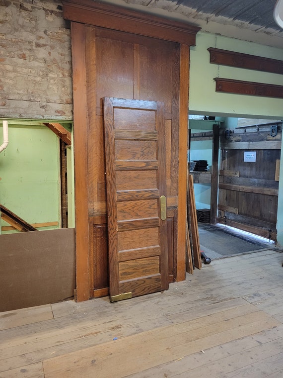 30 Antique Swinging Door, Pivoting Door, Antique Butler Door, Dining Room  Door, Kitchen Door, Pass Through, Eight Panel Door 