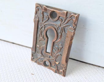 Colombia Design Large Antique Key Hole, Brass Key Hole, Key Hole Cover, Fancy Key Hole Escutcheon Keyhole, Architecture Salvage