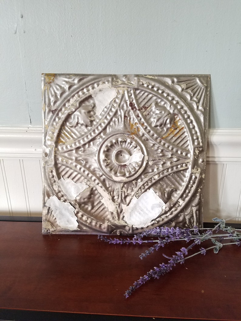 Silver Ceiling Tin Tin Ceiling Tile Tin Ceiling Square Antique Ceiling Tile Floral Ceiling Tile Flower Ceiling Tile Flower Tin Tile