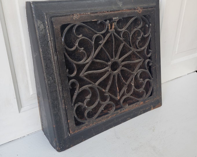 15 X 18 Vintage Wall Vent, Baseboard Vent, Heating Vent Cover, Angled