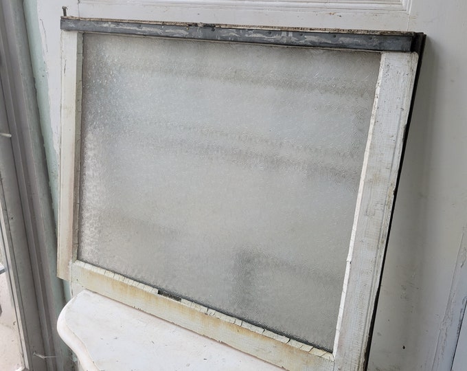 28 X 23 Antique Privacy Glass Window, Florentine Glass, Textured Glass