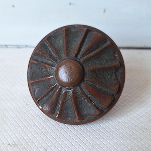 Large Ornate Bronze Doorknob: Mid-Century Modern Door Pull