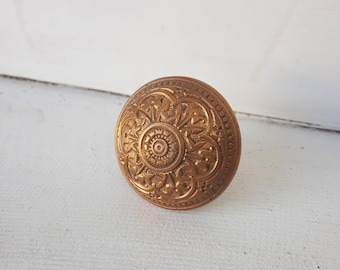Antique Bronze Victorian Doorknob by Corbin, Ornate Pattern Knob, Antique Brass Door Knob, Flower Design J 203 101207
