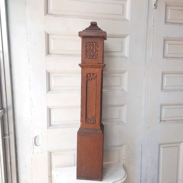 Antique Newel Post, Salvaged Wood Post, Carved Newel Post, Staircase Post, Staircase Railing, Antique Carved Wood, Staircase Column