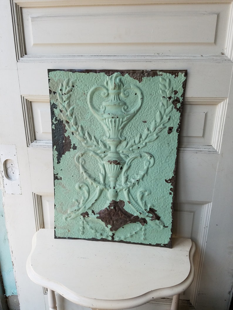 Tin Ceiling Ceiling Tile Square Antique Tin Tile Old Ceiling Tin Stamped Tin Square Metal Ceiling Vintage Ceiling Tile Vintage Tin Tile