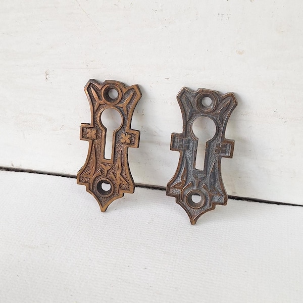 Fancy Bronze Door Key Hole, Victorian Keyhole Covers