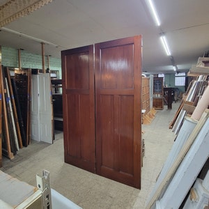 9&#39; Antique Door Pair, Antique Double Door, Extra Tall, Nine Feet Tall, Salvaged Doors, Architecture Salvage, Large Double Door, French Doors