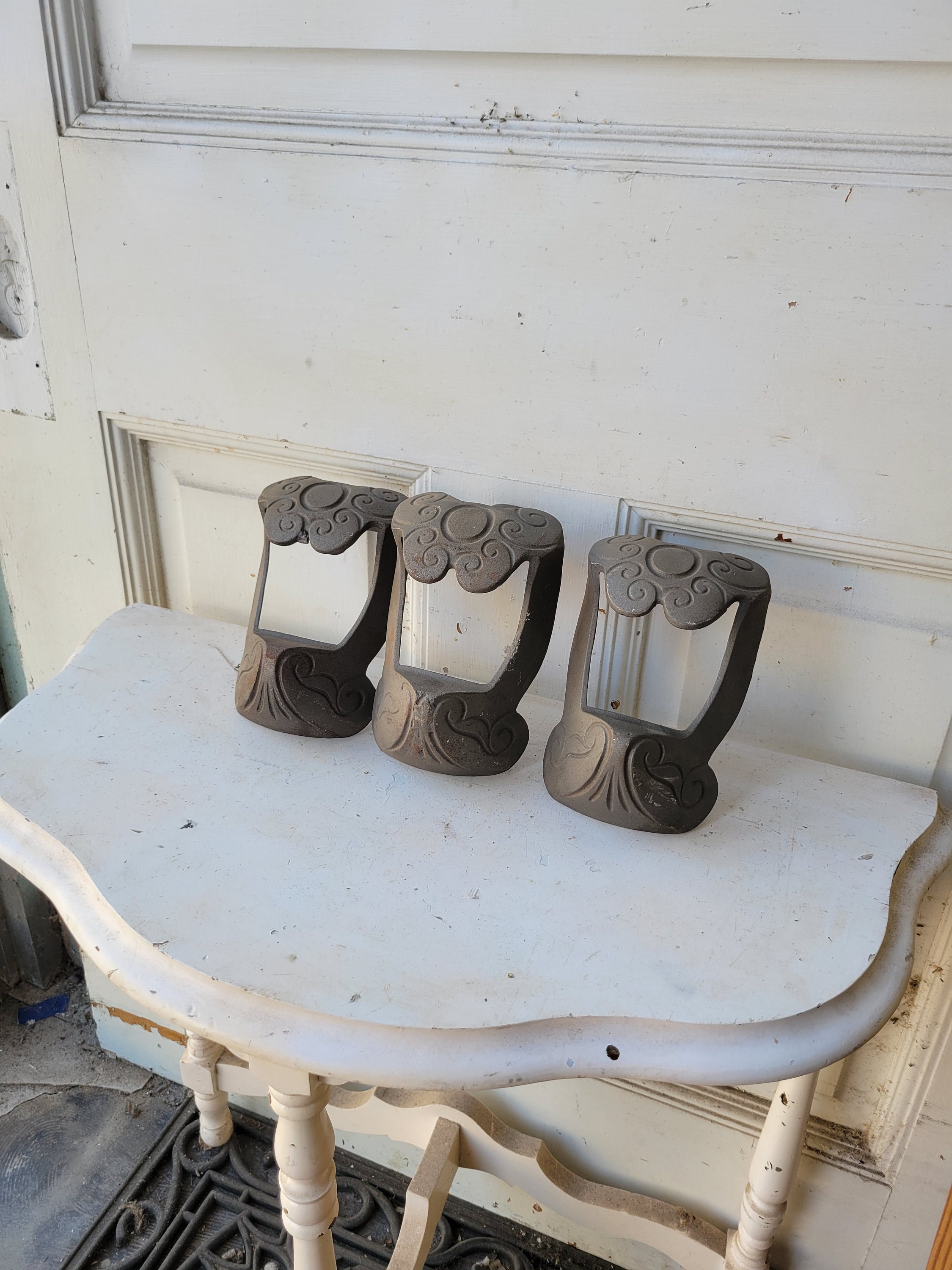 Cast Iron Feet Cast Iron Legs Antique Stove Legs Iron Etsy