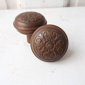 Wrought Steel Doorknobs, Embossed Door Knobs, Floral Pattern Knobs, Floral Doorknobs, Fancy Antique Knobs, Fancy Doorknobs, Antique DoorKnob