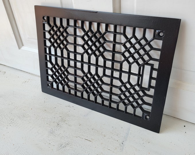 10 X 14 Black Iron Vent Cover, Cold Air Return, Large Floor Vent, Large