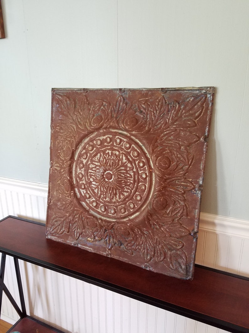 Tin Ceiling Tile Chippy Ceiling Tin Antique Tin Tile Etsy