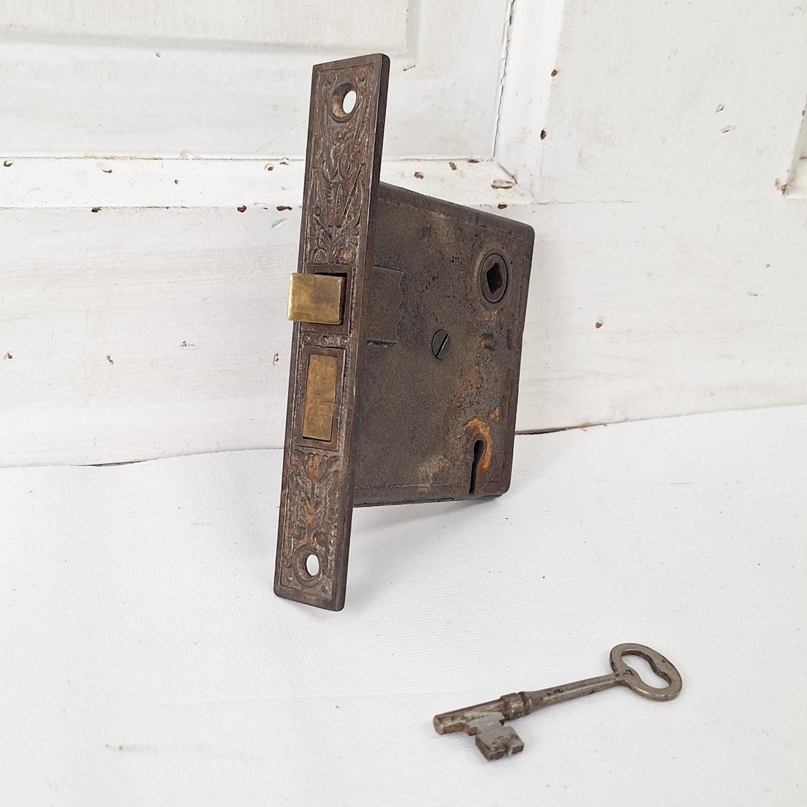 Antique Mortise Lock With Skeleton Key: Architectural Salvage - Etsy