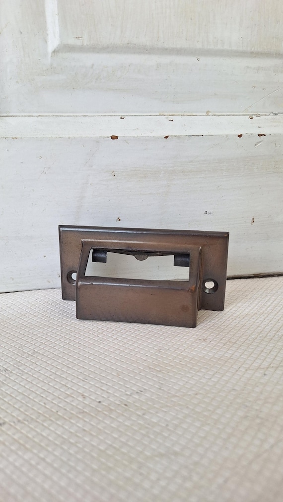 Porte-étiquette rectangle Laiton brossé