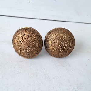 Eastlake Style Pair of Ornate Door Knobs, Fancy Flower Design Bronze Door Knob, Victorian Era Door Hardware, Architecture Salvage 111210